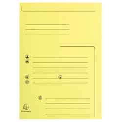Paquet de 25 chemises 2 rabats SUPER 210 Contact - 24x32cm - Canari - x 5 - Exacompta