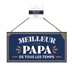 Plaque en Bois Meilleur Papa de Tous les Temps