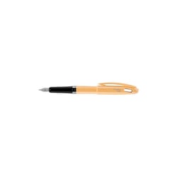 Stylo plume - Rechargeable - Pointe moyenne - Jaune pailleté - Pentel - TRF95