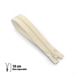 Fermeture éclair jupe Z12 - Non séparable métallique 4mm - 18 cm