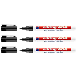 Lot de 3 marqueurs permanents - EDDING - Noir - Pointe ultrafine 0,75 mm