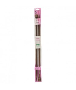 Aiguilles à tricoter 35 cm Bois Perfect Du N°3 au 10 - Pony taille n°8