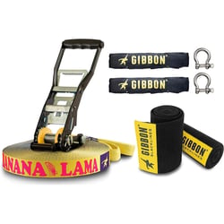 Set Slackline Banana Lama – Protection D'arbre - 25m - Gibbon - Jaune