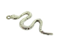 1 Pendentif Serpent 53*25mm alliage de zinc -  argent platine