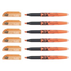 Lot de 6 surligneurs effaçables - PILOT FRIXION light - Pointe biseautée 3,8 mm - Orange