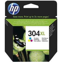 304XL Cartouche d'encre trois couleurs authentique (N9K07AE) pour  DeskJet 2620/2630/3720/3730