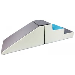 Lot de 2 grands blocs en mousse blanc, bleu clair, gris - Velinda