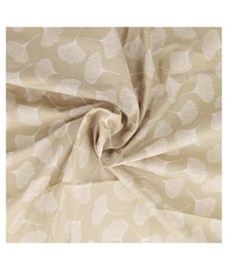 Tissu coton fleurs de pissanlit de 140 cm de largeur 02-beige vendu par 50 cm