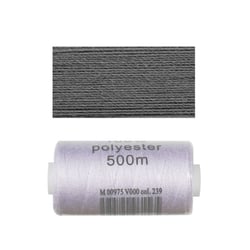Bobine 500m fil polyester Gris