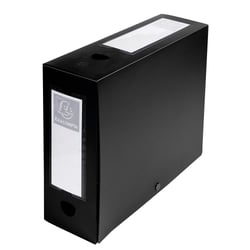 Boite de classement à pression Dos 100mm polypropylène 7/10e Opaque - A4 - Noir - x 10 - Exacompta