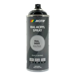 Spray de peinture - Noir - RAL 9005 - Brillant - Acrylique - Tous supports - MoTip - 400ml