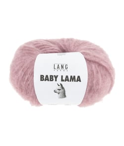Pelote de laine BABY LAMA - Lang Yarns - Fil noble, moelleux et isolant thermique 0009 Rose