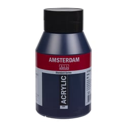 Bouteille 1000 ml - Peinture acrylique Amsterdam Standard Series - Bleu de Prusse Phtalo 566 - Fine - Semi-transparente
