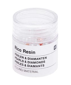 Mélange de Perles, Diamants et Globules pour Résine - Créez des Bijoux Éblouissants - Rico Design Or rose