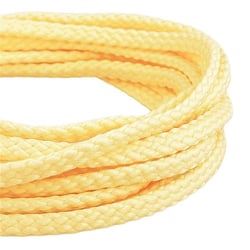 Bobine 50m Cordon damier polyester 5mm jaune paille