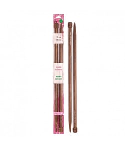 Aiguilles à tricoter 35 cm Bois Perfect Du N°3 au 10 - Pony taille n°10