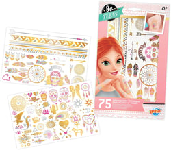 75 Tattoos lavables Métalliques - Buki France