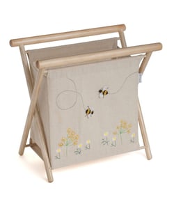 Porte ouvrage motif Abeille - 22x36x36cm - Hobby Gift Ecru