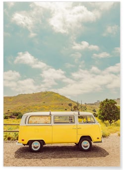 Affiche Van Jaune | A3 : 29,7x42cm