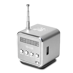 Enceinte Portable Bluetooth FM USB SD TF MP3 Puissante Compacte Argent YONIS