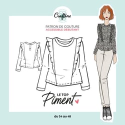Patron Craftine Top Piment - Format Papier