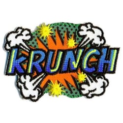 Lot de 3 écussons thermocollants POP ART KRUNCH 4.5x3.5cm