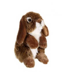 Peluche - Peluche Lapin bélier marron - 18 cm