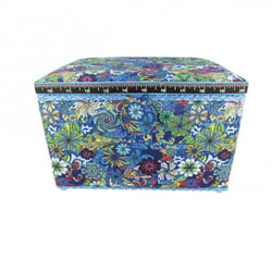 Boîte couture 21cmx28cmx19cm fleurs multicolores