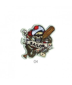 Ecussons Thermocollant Tête de mort 6 X 6,5 cm - Mediac Sailor Vert