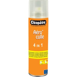 Colle - Spray - Repositionnable - Ajustable - Permanente - Tous supports - Cléopâtre Aéro'colle