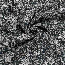 Tissu Crêpe de Viscose Motif abstrait sur fond Bleu marine