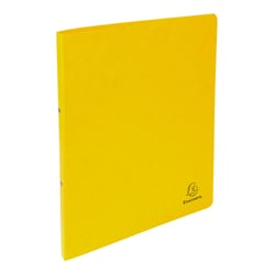 Classeur 2 anneaux 15mm Carte lustrée - A4 - Jaune - x 10 - Exacompta