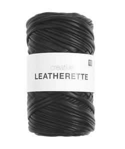 Fil à crocheter CREATIVE LEATHERETTE - 150gr - Rico Design 03 Noir
