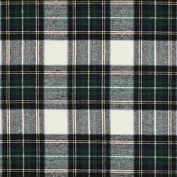 Tissu Tartan Ecossais Inverness touché laine léger Noir - Au mètre