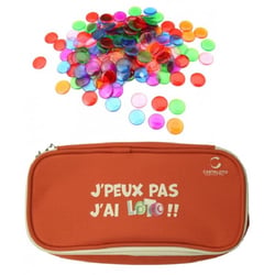Kit loto bingo 2 en 1 : trousse + 300 pions magnetique - cartaloto - accessoires jeu, materiel