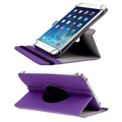 Housse Protection Tablette Tactile Universelle Support 360° 7 Pouces Cuir Violet YONIS