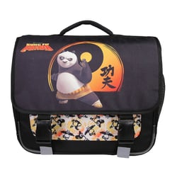 Cartable Scolaire Primaire 38cm Kung Fu Panda Noir  2 Compartiments - Bagtrotter