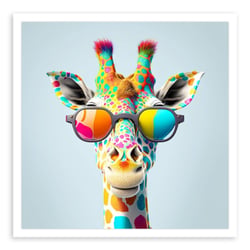 MégaCréa DIY - Kit diamond painting Drôle de girafe 30 x 30 cm