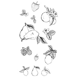 Tampons transparents - Fruits - 19 clear stamps - Sizzix