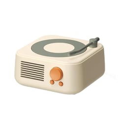 Enceinte Bluetooth Vintage Son Surround 360° Connexion Stable Haut Fidélité Beige YONIS