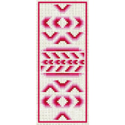 LUC - Kit point de croix sur aïda marque page : motifs roses