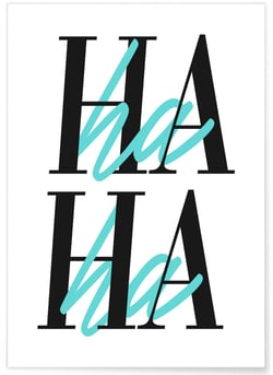 Affiche Haha | A3 : 29,7x42cm
