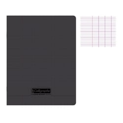 Cahier - 17x22(cm) - Grands carreaux - 48 pages - Polypro - sans spirale - Noir
