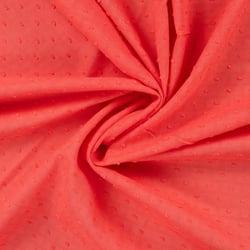 Tissu Voile de Coton Plumetis uni Goyave