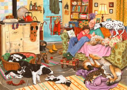 Puzzle 1000 pièces - Chien Fatigué - HOP - House of Puzzles