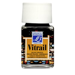 Peinture vitrail - Lefranc Bourgeois - Jaune orange - Flacon de 50ml
