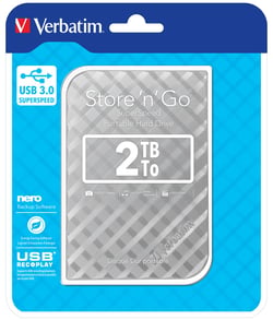 Disque dur externe 2TO VERBATIM Store N Go 3.0 argent