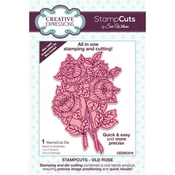 Matrice de découpe avec tamponnage - Fleur rose - StampCuts - Creative Expressions