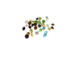 Mélange de 20 strass en verre multicolore SS12 3mm fond conique