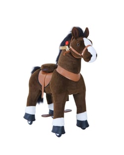 Poney à monter Brun chocolat avec sabot blanc Petit Modèle pour 3 à 5 ans - PonyCycle